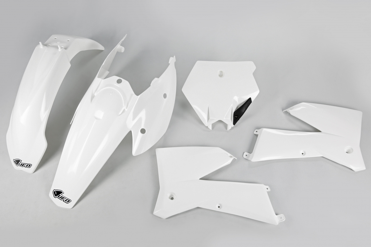 Plastic Kit white for Ktm SX 250/XC 250 (2005-06) - SX 125/XC 125 (2005-06) - SX-F 250/XCF 250 (2005-06) - REPLICA PLASTICS -...