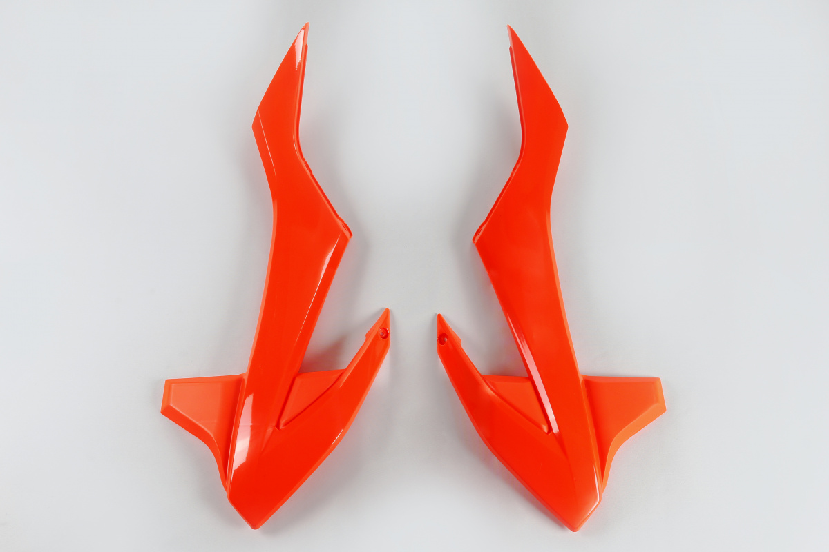 Radiator Covers neon orange for Ktm SX 85 (2018-24) - REPLICA PLASTICS - KT04085-FFLU - Ufo Plast