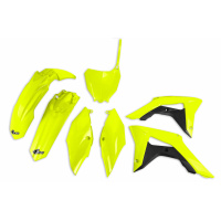 Plastic Kit neon yellow for Honda CRF 250R (2018-21) - CRF 450R (2017-20) - REPLICA PLASTICS - HOKIT119-DFLU - Ufo Plast