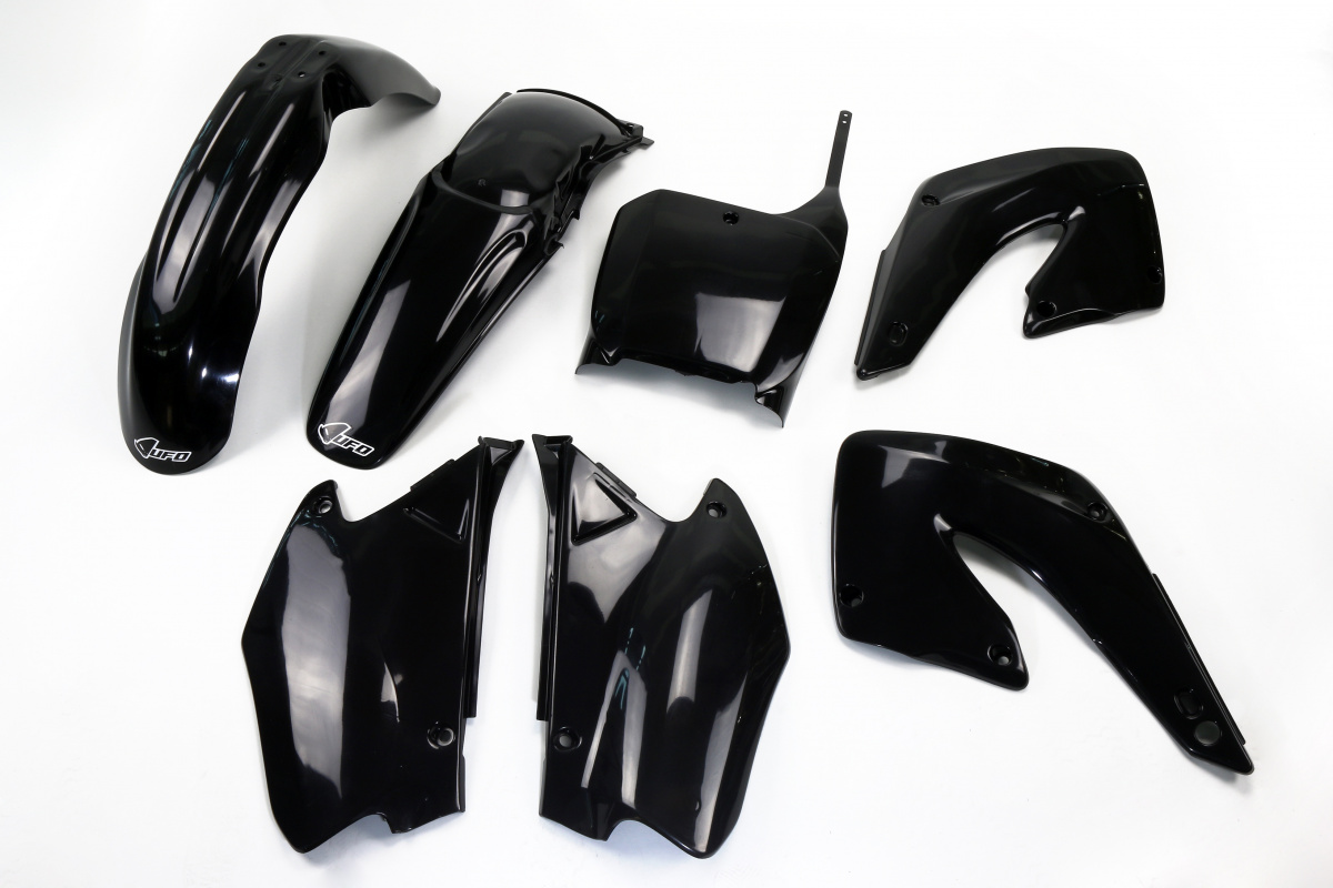 Plastic Kit black for Honda CR 125 (2000-01) - CR 250 (2000-01) - REPLICA PLASTICS - HOKIT100-001 - Ufo Plast