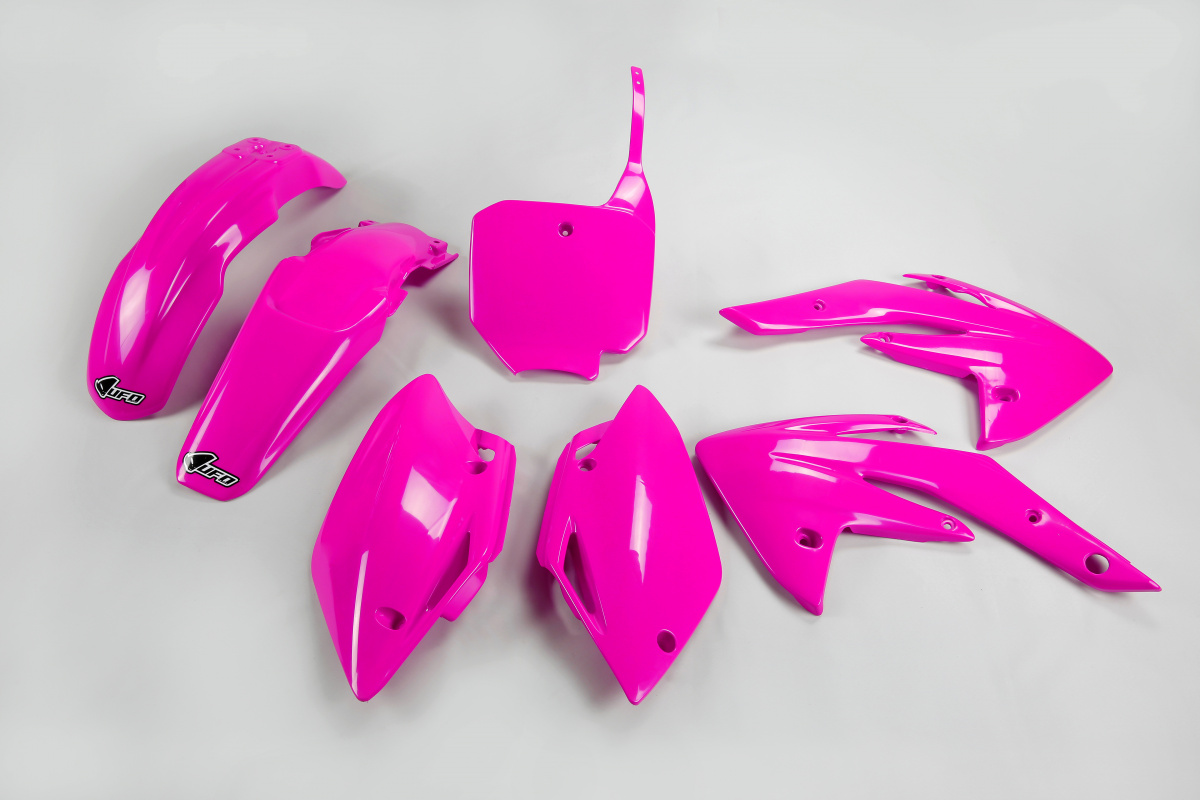 Plastic Kit neon pink for Honda CRF 150R (2007-25) - REPLICA PLASTICS - HOKIT111-P - Ufo Plast