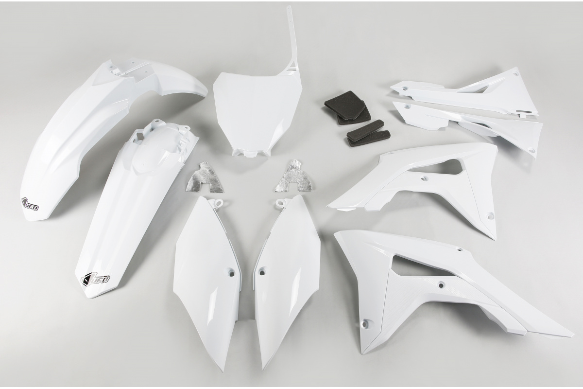 Plastic Kit white for Honda CRF 250R (2018-21) - CRF 450R (2017-20) - REPLICA PLASTICS - HOKIT123-041 - Ufo Plast