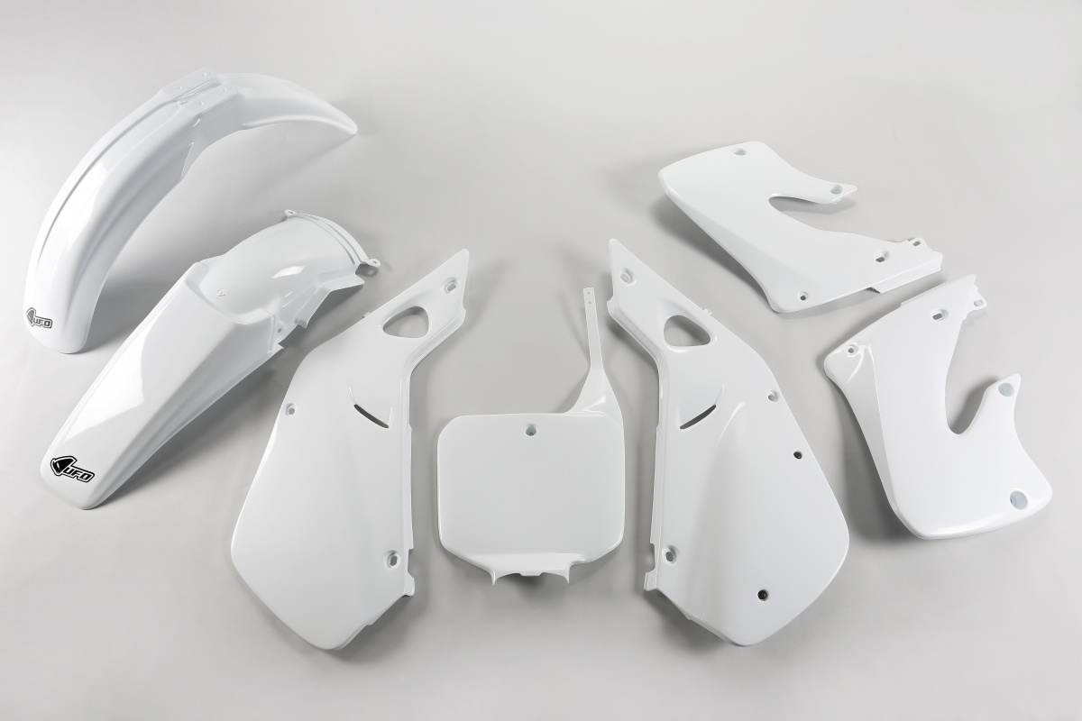 Plastic Kit white for Honda CR 125 (1998-99) - CR 250 (1997-99) - REPLICA PLASTICS - HOKIT094-041 - Ufo Plast