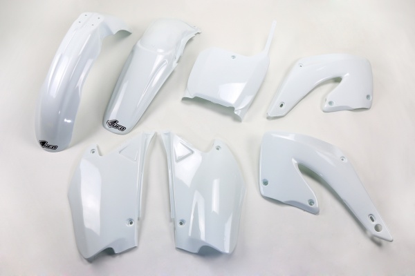 Plastic Kit white for Honda CR 125 (2000-01) - CR 250 (2000-01) - REPLICA PLASTICS - HOKIT100-041 - Ufo Plast