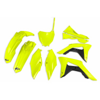 Plastic Kit neon yellow for Honda CRF 250R (2018-21) - CRF 450R (2017-20) - REPLICA PLASTICS - HOKIT123-DFLU - Ufo Plast