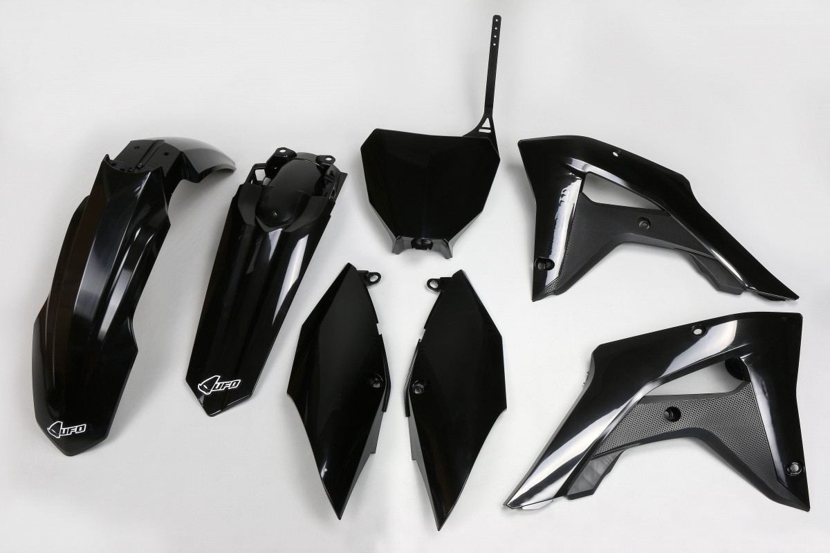 Plastic Kit black for Honda CRF 250RX (2019-21) - CRF 450RX (2017-20) - REPLICA PLASTICS - HOKIT120-001 - Ufo Plast