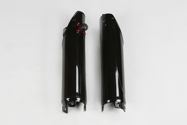 Fork slider protectors + quick starter - black - Honda - REPLICA PLASTICS - HO04610-001 - UFO Plast