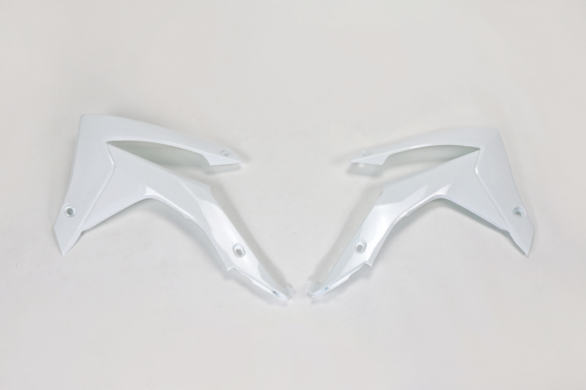 Radiator Covers white for Honda CRF 250R (2014-17) - CRF 450R (2013-16) - REPLICA PLASTICS - HO04657-041 - Ufo Plast