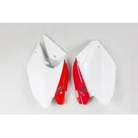 Side panels - white-red - Honda - REPLICA PLASTICS - HO03647-W - UFO Plast