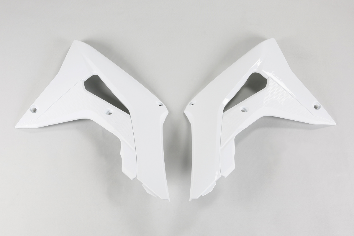 Radiator Covers white for Honda CRF 250R (2018-21) - CRF 450R (2017-20) - REPLICA PLASTICS - HO04682-041 - Ufo Plast