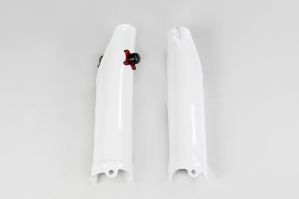 Fork Slider Protector + Quick Starter white for Honda CRF 250R (2010-17) - CRF 450R (2009-12) - REPLICA PLASTICS - HO04642-04...