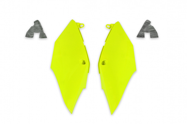 Side panels - neon yellow - Honda - REPLICA PLASTICS - HO04684-DFLU - UFO Plast