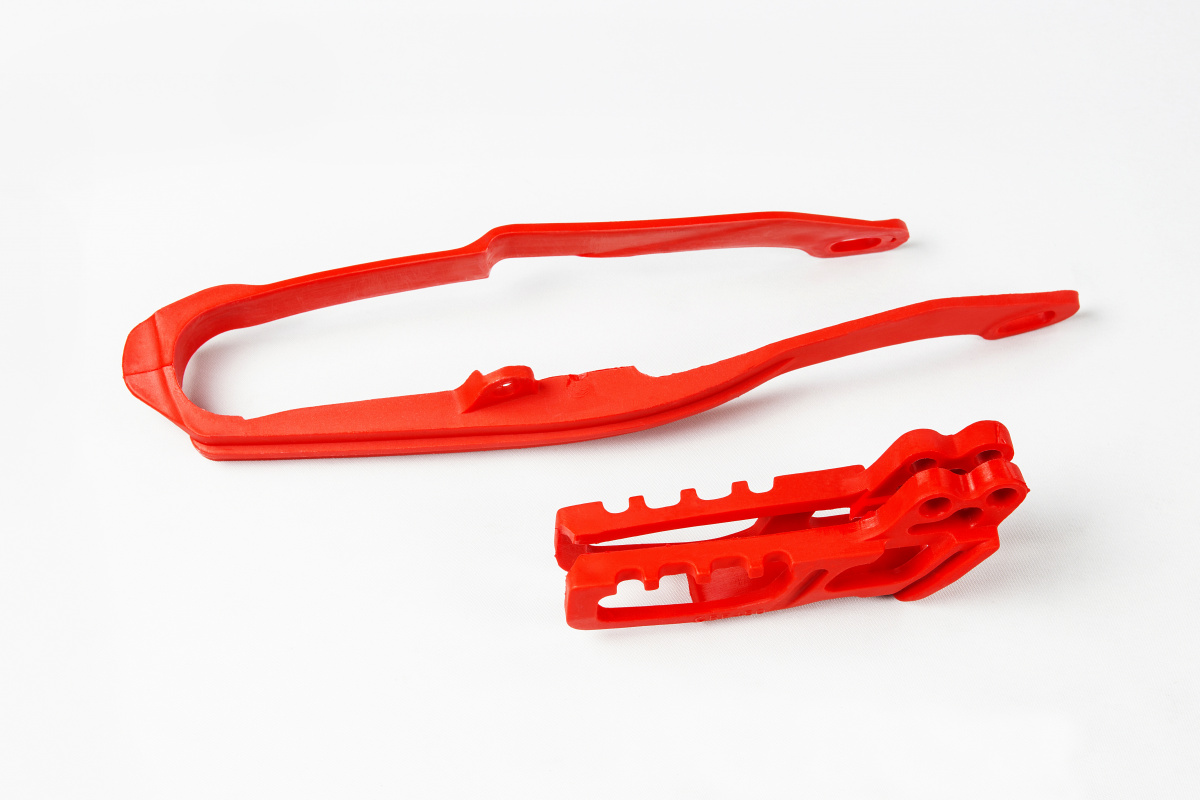 Chain Guide + Swingarm Chain Slider red for Honda CRF 250X - CRF 450X - CR 125 - CR 250 - CRF 250R - CRF 450R - REPLICA PLAST...