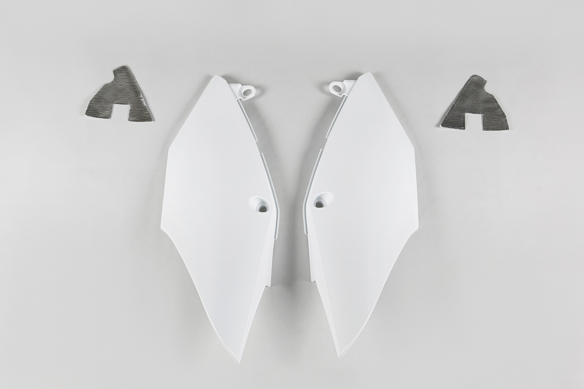 Side Panels white for Honda CRF 250R (2018-21) - CRF 450R (2017-20) - CRF 250RX (2019-21) - CRF 450RX (2017-20) - REPLICA PLA...