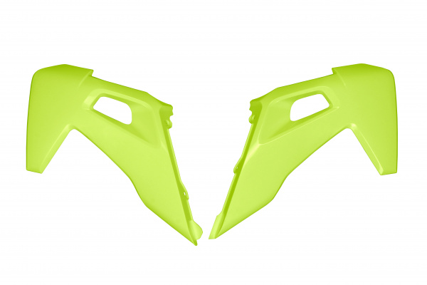 Radiator covers - neon yellow - Husqvarna - REPLICA PLASTICS - HU03390-DFLU - UFO Plast