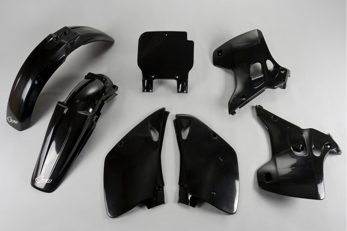 Plastic Kit black for Kawasaki KX 125 (1993) - KX 250 (1993) - REPLICA PLASTICS - KAKIT194-001 - Ufo Plast