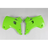 Radiator Covers green for Kawasaki KX 125 (1992-93) - KX 250 (1992-93) - REPLICA PLASTICS - KA02744-026 - Ufo Plast