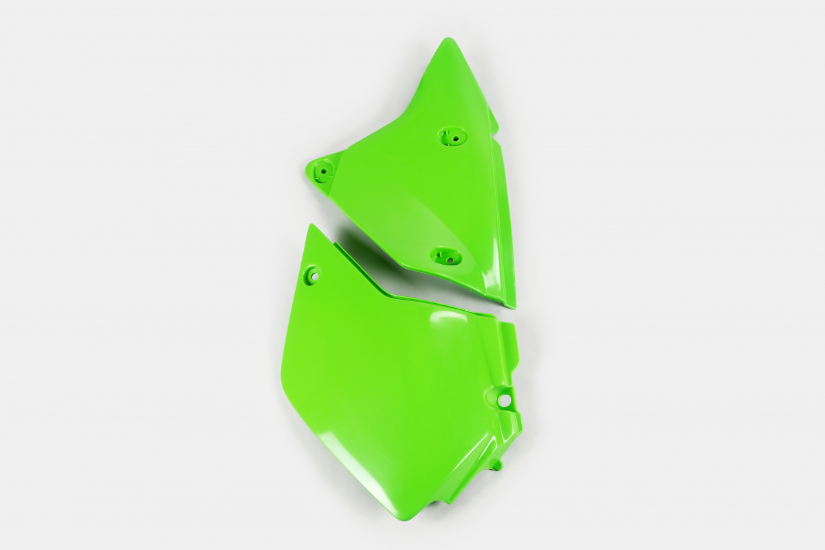 Side Panels green for Kawasaki KLX 400R (2003-25) - REPLICA PLASTICS - KA03746-026 - Ufo Plast