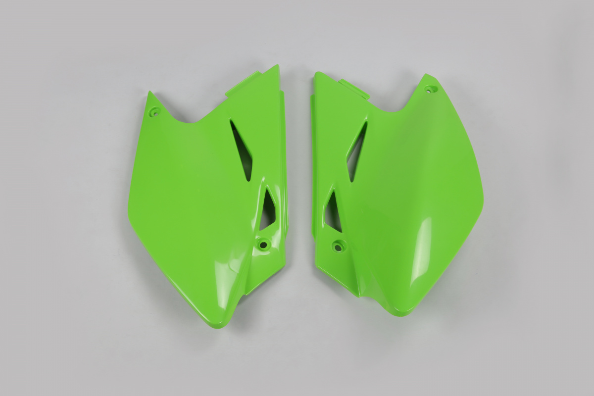 Side Panels green for Kawasaki KXF 450 (2006-08) - REPLICA PLASTICS - KA03771-026 - Ufo Plast