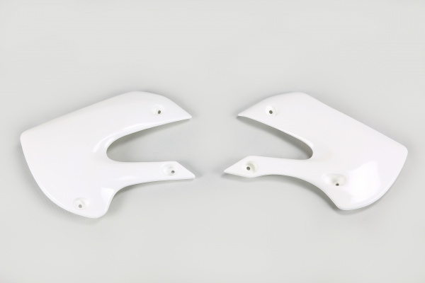 Radiator Covers white for Kawasaki KX 65 (2001-25) - KLX 110 (2001-09) - REPLICA PLASTICS - KA03733-047 - Ufo Plast