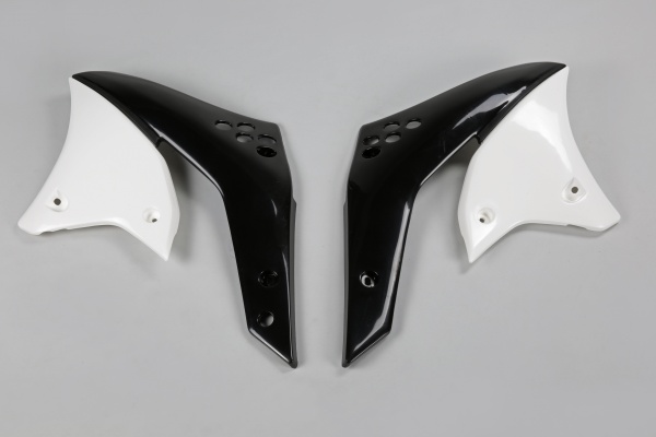 Radiator Covers white for Kawasaki KXF 250 (2006-08) - REPLICA PLASTICS - KA03783-047 - Ufo Plast