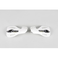 Handguards white for Kawasaki KXF 250 (2005-20) - REPLICA PLASTICS - KA03759-047 - Ufo Plast