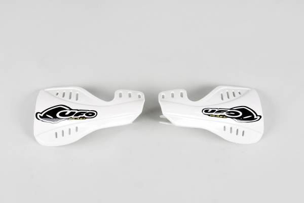 Handguards white for Kawasaki KXF 250 (2005-20) - REPLICA PLASTICS - KA03759-047 - Ufo Plast