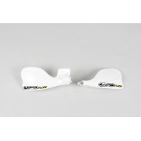 Handguards white for Kawasaki KX 125 (1997-99) - KX 250 (1997-99) - KX 500 (1997-99) - REPLICA PLASTICS - KA03709-047 - Ufo P...