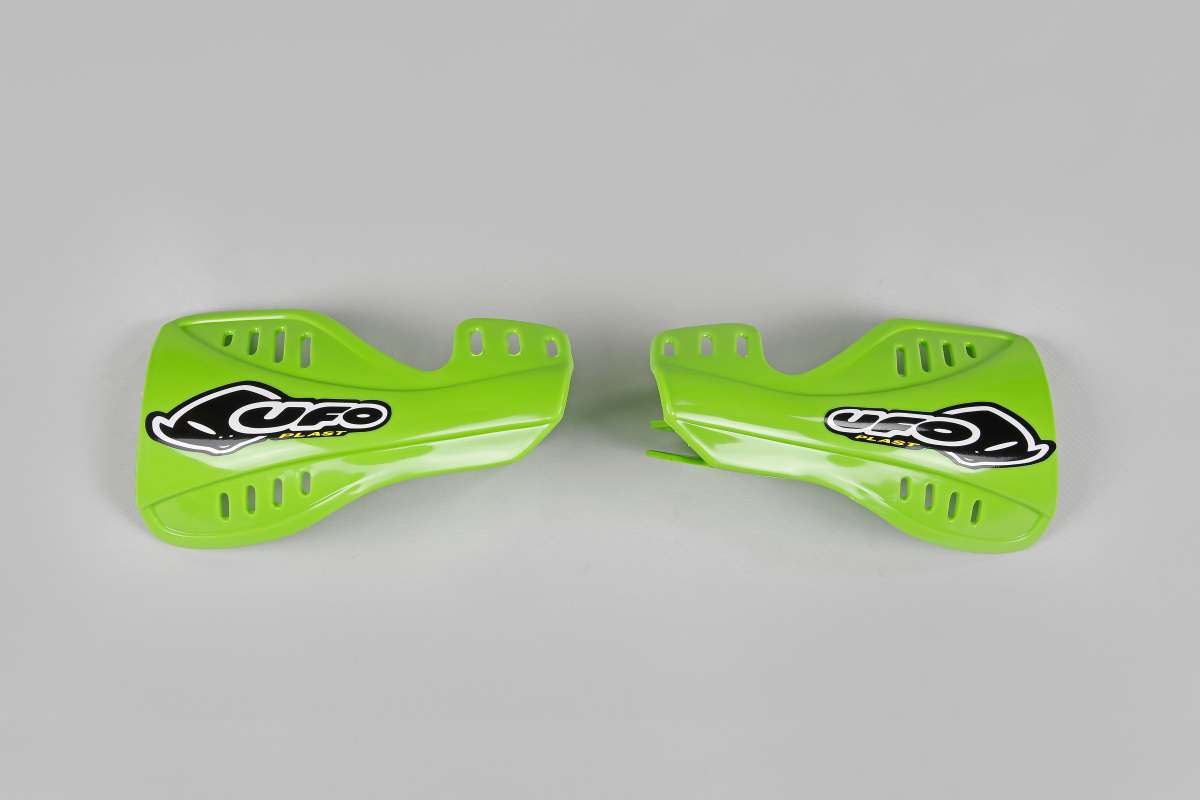 Handguards green for Kawasaki KX 125 (2004-08) - KX 250 (2004-08) - REPLICA PLASTICS - KA03764-026 - Ufo Plast