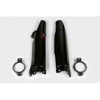 Fork Slider Protector + Quick Starter black for Kawasaki KX 125 - KX 250 - KXF 250 - KXF 450 - REPLICA PLASTICS - KA03774-001...