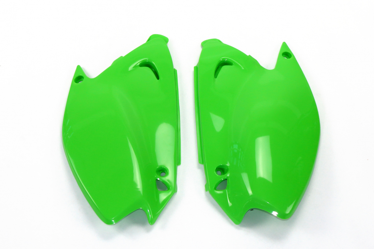 Side Panels green for Kawasaki KX 125 (2003-08) - KX 250 (2003-08) - REPLICA PLASTICS - KA03739-026 - Ufo Plast