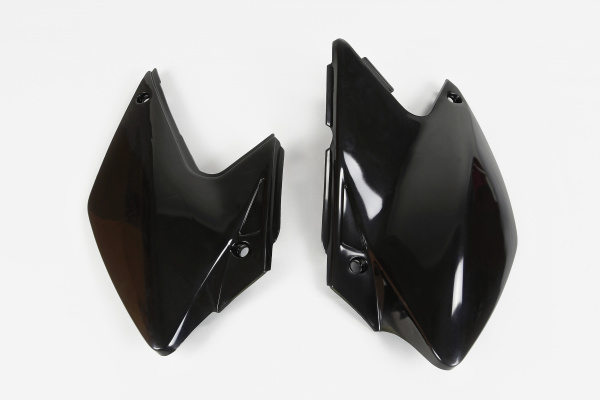 Side Panels black for Kawasaki KLX 450R (2007-25) - REPLICA PLASTICS - KA03790-001 - Ufo Plast