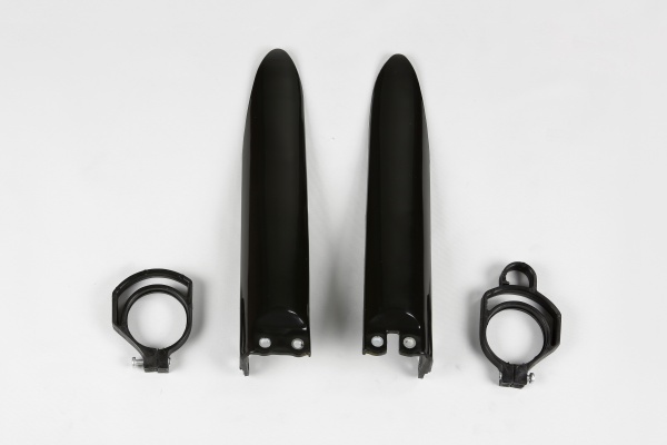 Fork Slider Protectors black for Kawasaki KX 85 (1998-13) - KX 100 (2001-13) - REPLICA PLASTICS - KA03711-001 - Ufo Plast