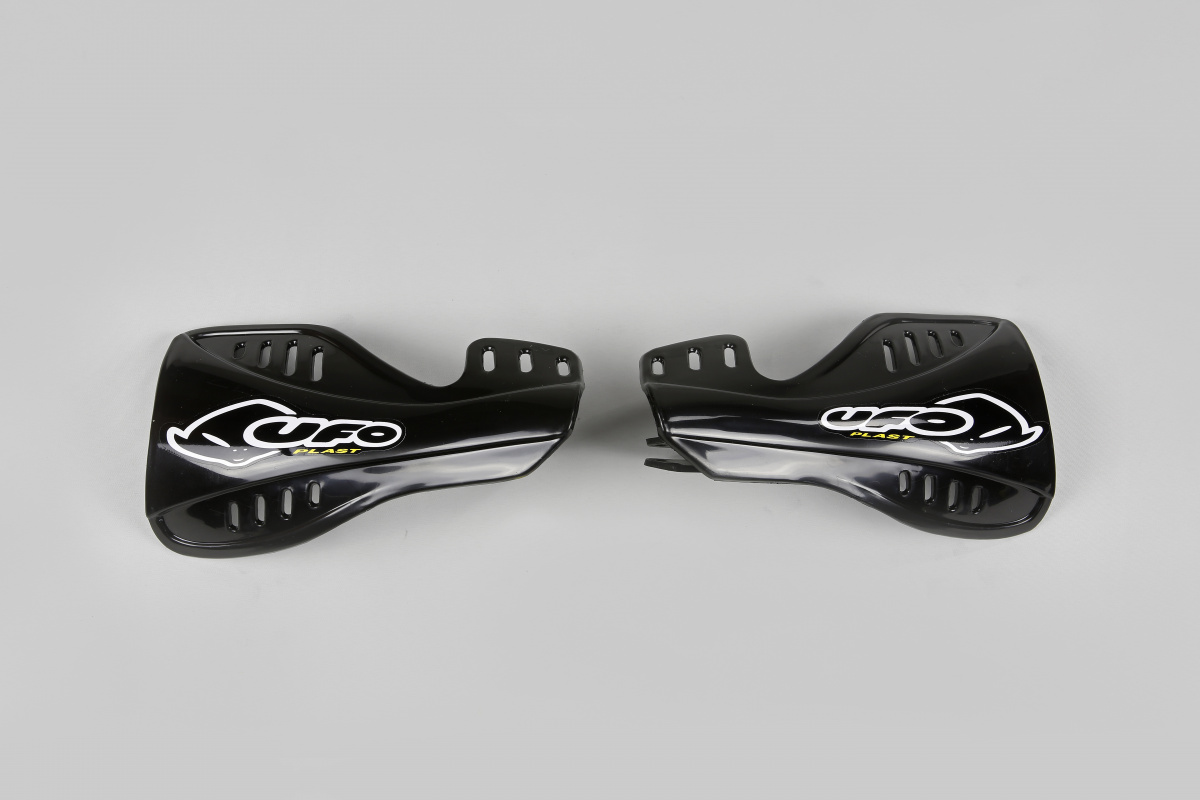 Handguards black for Kawasaki KXF 250 (2005-20) - REPLICA PLASTICS - KA03759-001 - Ufo Plast