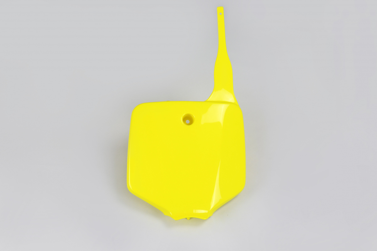 Front Number Plate yellow for Kawasaki KX 65 (2001-25) - KLX 110 (2001-09) - REPLICA PLASTICS - KA03732-102 - Ufo Plast