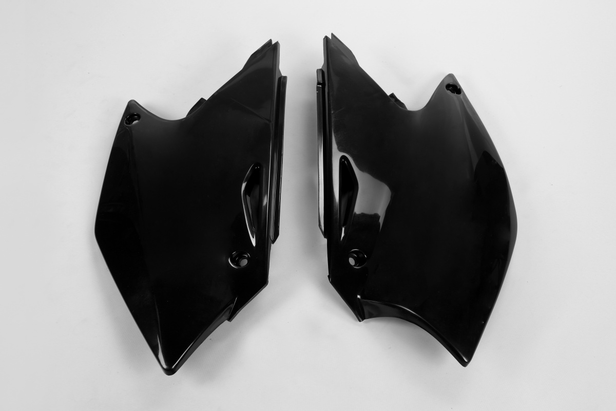 Side Panels black for Kawasaki KXF 250 (2004-05) - REPLICA PLASTICS - KA03755-001 - Ufo Plast