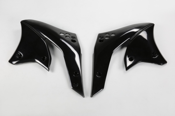 Radiator Covers black for Kawasaki KXF 250 (2006-08) - REPLICA PLASTICS - KA03767-001 - Ufo Plast