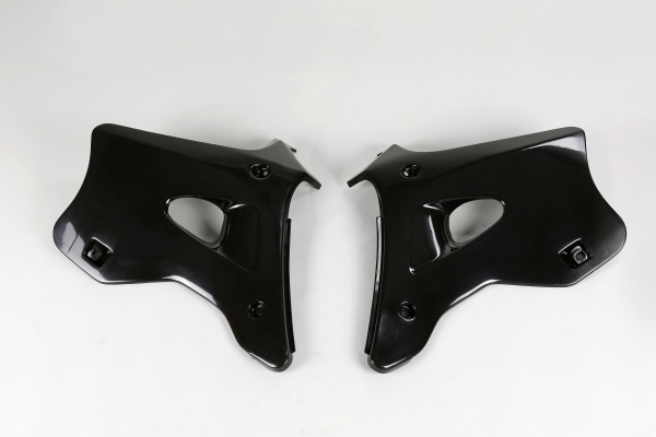 Radiator Covers black for Kawasaki KX 125 (1994-98) - KX 250 (1994-98) - REPLICA PLASTICS - KA02768-001 - Ufo Plast