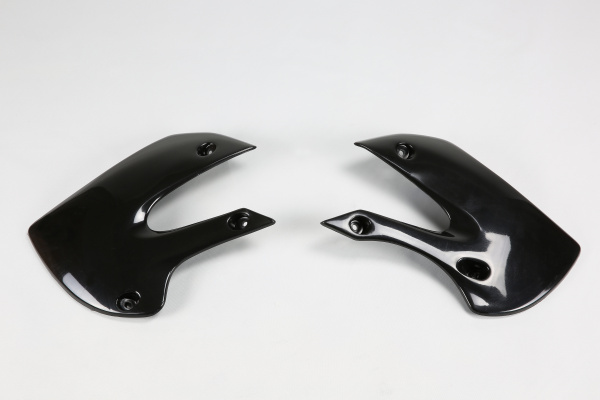 Radiator Covers black for Kawasaki KX 65 (2001-25) - KLX 110 (2001-09) - REPLICA PLASTICS - KA03733-001 - Ufo Plast