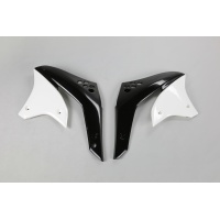 Radiator Covers white for Kawasaki KXF 450 (2006-08) - REPLICA PLASTICS - KA03770-047 - Ufo Plast