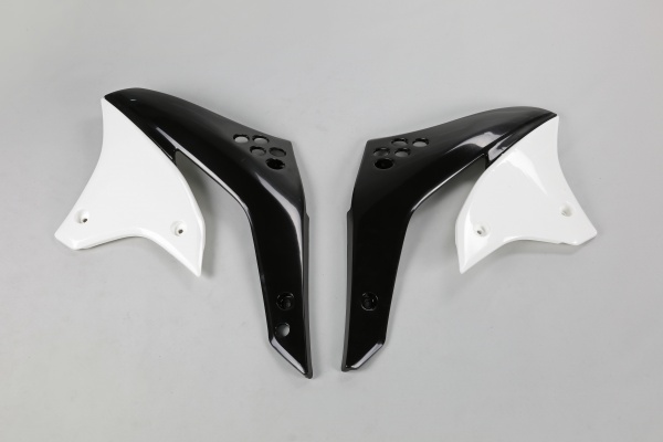 Radiator Covers white for Kawasaki KXF 450 (2006-08) - REPLICA PLASTICS - KA03770-047 - Ufo Plast