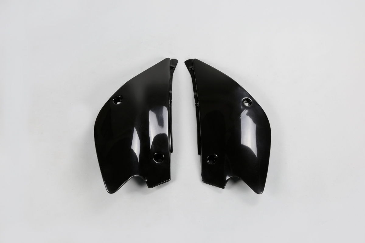 Side Panels black for Kawasaki KX 85 (1998-13) - KX 100 (2001-13) - REPLICA PLASTICS - KA03714-001 - Ufo Plast