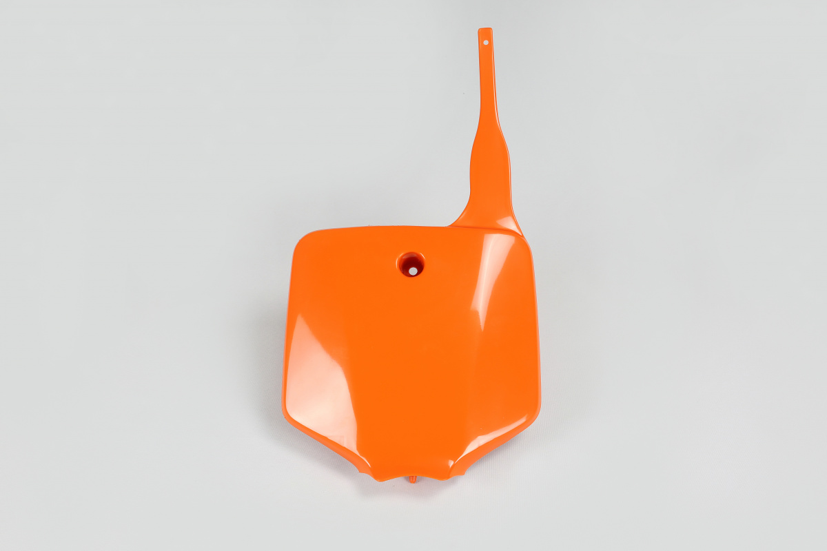 Front Number Plate orange for Kawasaki KX 65 (2001-25) - KLX 110 (2001-09) - REPLICA PLASTICS - KA03732-127 - Ufo Plast