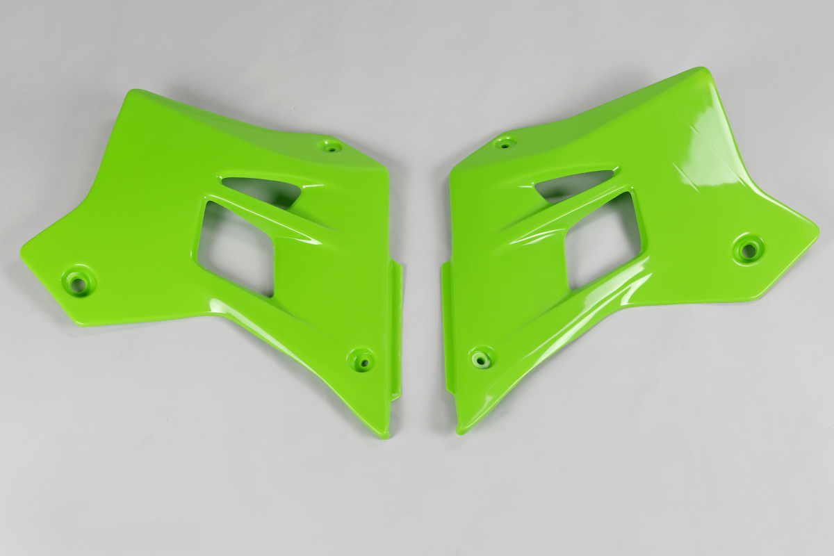 Radiator Covers green for Kawasaki KDX 200 (1995-18) - REPLICA PLASTICS - KA02787-026 - Ufo Plast