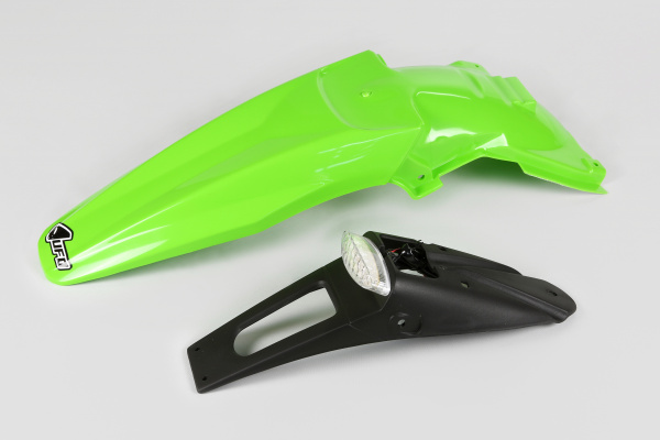 Rear Fender green for Kawasaki KLX 450R (2007-25) - REPLICA PLASTICS - KA03791-026 - Ufo Plast