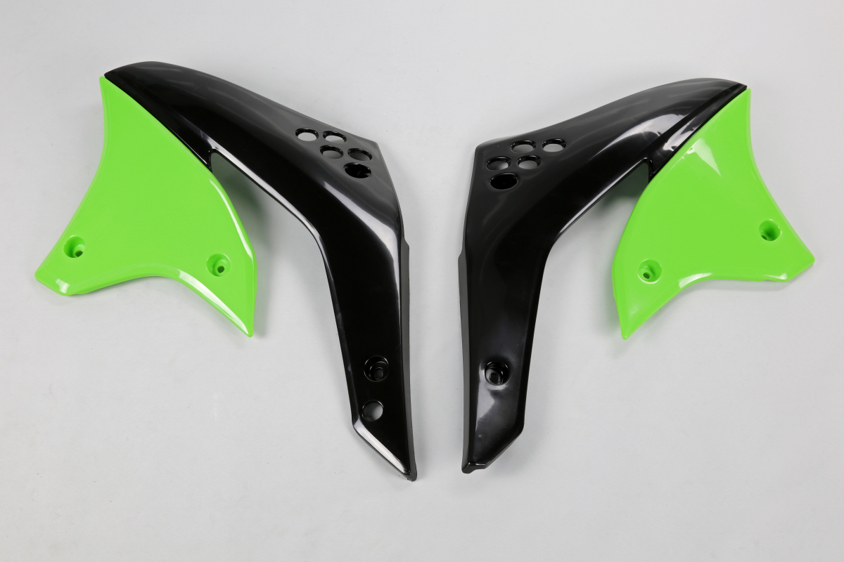 Radiator Covers green for Kawasaki KXF 450 (2006-08) - REPLICA PLASTICS - KA03770-026 - Ufo Plast