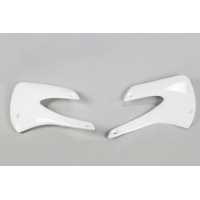 Radiator Covers white for Kawasaki KX 85 (2001-13) - KX 100 (2001-13) - REPLICA PLASTICS - KA03717-047 - Ufo Plast