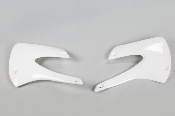 Radiator Covers white for Kawasaki KX 85 (2001-13) - KX 100 (2001-13) - REPLICA PLASTICS - KA03717-047 - Ufo Plast