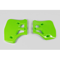 Radiator Covers green for Kawasaki KX 250 (1988-89) - KX 500 (1988-02) - REPLICA PLASTICS - KA02712-026 - Ufo Plast