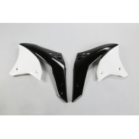 Radiator Covers white for Kawasaki KXF 250 (2006-08) - REPLICA PLASTICS - KA03767-047 - Ufo Plast